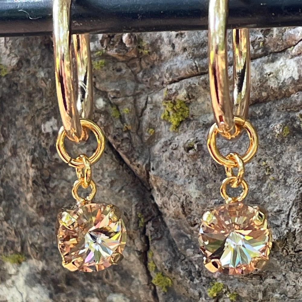 NEW Endless Hoop Austrian Crystal dangle - Picture 3 of 4